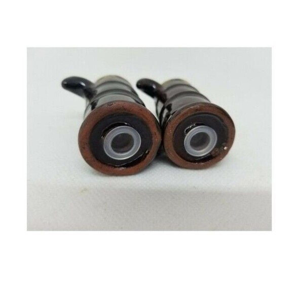 Vintage Teapot TWO SALT Shakers Tea Pots Brown Coffee Kettles VTG 2 Mid Century - Picture 6 of 15